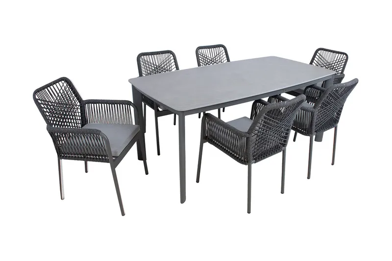 Hela Matgrupp Utomhus med 6 Utestolar - Utemöbler & utemiljö - Utegrupp - Matgrupp utomhus