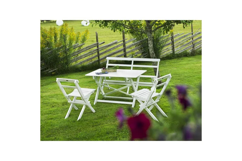 Matgrupp Utomhus Hillerstorp Torpet Vit - Utemöbler & utemiljö - Utegrupp - Matgrupp utomhus