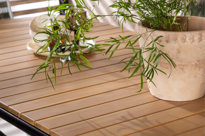 Holmbeck Matgrupp Utomhus 200 cm + 6 st Bois Karmstolar - Grön/Brun - Utemöbler & utemiljö - Utegrupp - Matgrupp utomhus