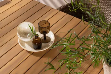 Holmbeck Matgrupp Utomhus 200 cm + 6 st Malina Karmstolar - Brun - Utemöbler & utemiljö - Utegrupp - Matgrupp utomhus