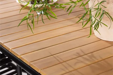 Holmbeck Matgrupp Utomhus 200 cm + 6 st Peking Karmstolar - Svart/Brun - Utemöbler & utemiljö - Utegrupp - Matgrupp utomhus