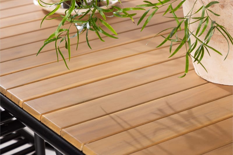 Holmbeck Matgrupp Utomhus 200 cm + 6 st Peking Karmstolar - Svart/Brun - Utemöbler & utemiljö - Utegrupp - Matgrupp utomhus