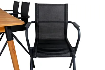 Julian Matgrupp 210cm + 6 Alina Matstolar Brun - Brun - Utemöbler & utemiljö - Utegrupp - Matgrupp utomhus