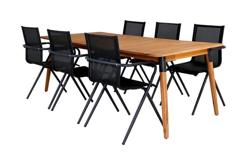 Julian Matgrupp 210cm + 6 Alina Matstolar Brun - Brun - Utemöbler & utemiljö - Utegrupp - Matgrupp utomhus