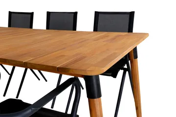 Julian Matgrupp 210cm + 6 Alina Matstolar Brun - Brun - Utemöbler & utemiljö - Utegrupp - Matgrupp utomhus