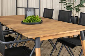 Julian Matgrupp 210cm + 6 Alina Matstolar Brun - Brun - Utemöbler & utemiljö - Utegrupp - Matgrupp utomhus