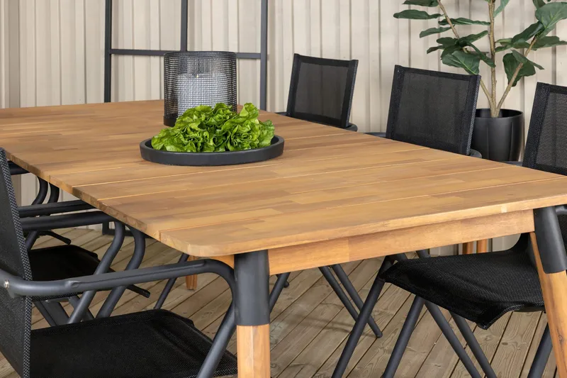 Julian Matgrupp 210cm + 6 Alina Matstolar Brun - Brun - Utemöbler & utemiljö - Utegrupp - Matgrupp utomhus