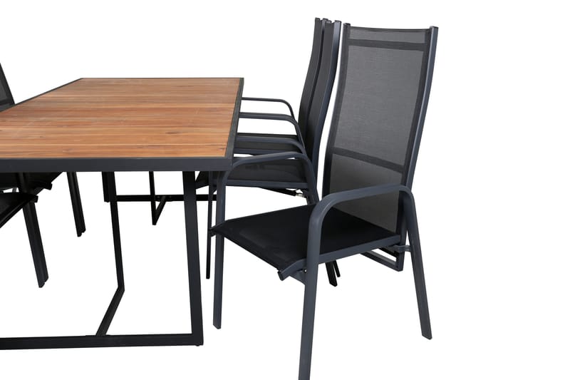 Khung Matgrupp Utomhus 200cm + 6 Copacabana Reclinerstolar - Vit - Utemöbler & utemiljö - Utegrupp - Matgrupp utomhus