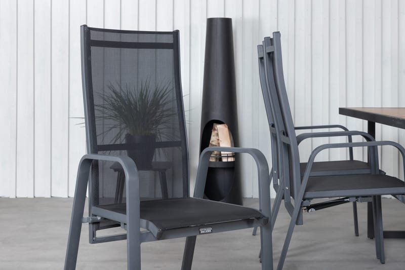 Khung Matgrupp Utomhus 200cm + 6 Copacabana Reclinerstolar - Vit - Utemöbler & utemiljö - Utegrupp - Matgrupp utomhus