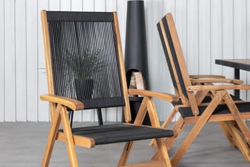 Khung Matgrupp Utomhus 200cm + 6 Little John Matstolar - Vit - Utemöbler & utemiljö - Utegrupp - Matgrupp utomhus