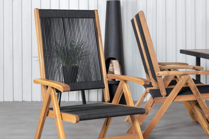 Khung Matgrupp Utomhus 200cm + 6 Little John Matstolar - Vit - Utemöbler & utemiljö - Utegrupp - Matgrupp utomhus