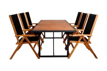 Khung Matgrupp Utomhus 200cm + 6 Little John Matstolar - Vit - Utemöbler & utemiljö - Utegrupp - Matgrupp utomhus