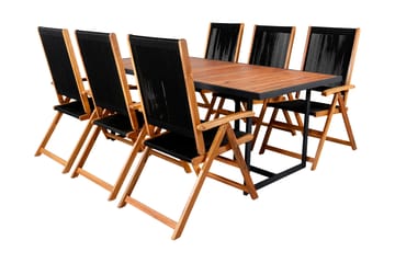 Khung Matgrupp Utomhus 200cm + 6 Little John Matstolar - Vit - Utemöbler & utemiljö - Utegrupp - Matgrupp utomhus