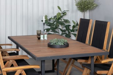 Khung Matgrupp Utomhus 200cm + 6 Little John Matstolar - Vit - Utemöbler & utemiljö - Utegrupp - Matgrupp utomhus