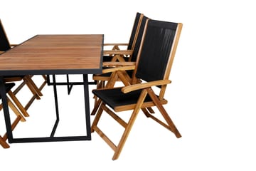 Khung Matgrupp Utomhus 200cm + 6 Little John Matstolar - Vit - Utemöbler & utemiljö - Utegrupp - Matgrupp utomhus