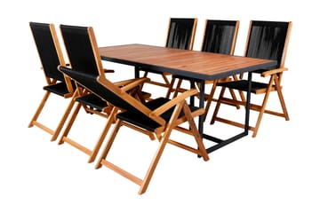 Khung Matgrupp Utomhus 200cm + 6 Little John Matstolar - Vit - Utemöbler & utemiljö - Utegrupp - Matgrupp utomhus