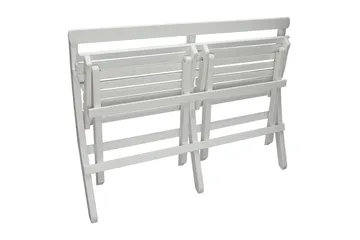 Larios Matgrupp Utomhus + 2 Ihoppfällbara Utestolar + Bänk Utomhus - Vit - Utemöbler & utemiljö - Utegrupp - Matgrupp utomhus