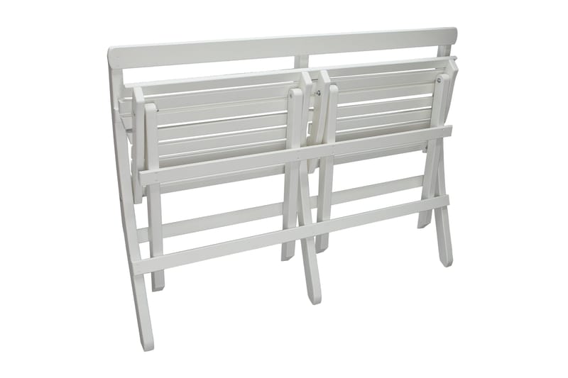 Larios Matgrupp Utomhus + 2 Ihoppfällbara Utestolar + Bänk Utomhus - Vit - Utemöbler & utemiljö - Utegrupp - Matgrupp utomhus