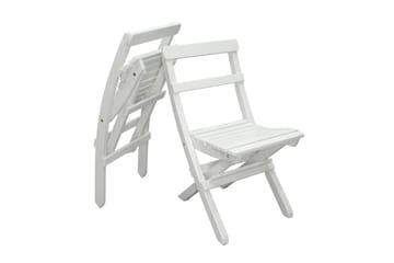 Larios Matgrupp Utomhus + 2 Ihoppfällbara Utestolar + Bänk Utomhus - Vit - Utemöbler & utemiljö - Utegrupp - Matgrupp utomhus