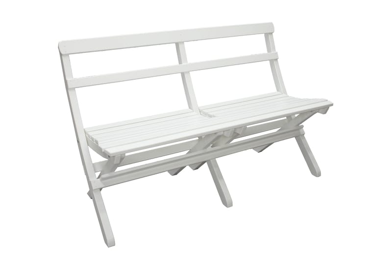 Larios Matgrupp Utomhus + 2 Ihoppfällbara Utestolar + Bänk Utomhus - Vit - Utemöbler & utemiljö - Utegrupp - Matgrupp utomhus