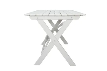Larios Matgrupp Utomhus + 2 Ihoppfällbara Utestolar + Bänk Utomhus - Vit - Utemöbler & utemiljö - Utegrupp - Matgrupp utomhus