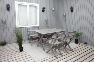 Larios Matgrupp Utomhus 76 cm + 2 Matstolar Utomhus + Bänk Utomhus - Grå - Utemöbler & utemiljö - Utegrupp - Matgrupp utomhus