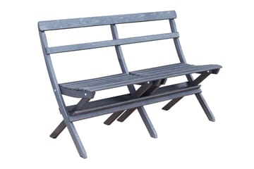 Larios Matgrupp Utomhus 76 cm + 2 Matstolar Utomhus + Bänk Utomhus - Svart - Utemöbler & utemiljö - Utegrupp - Matgrupp utomhus