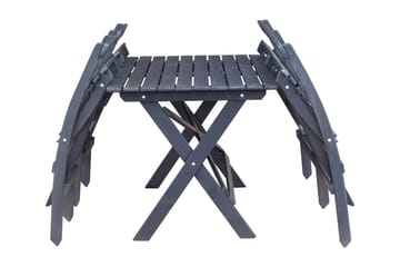 Larios Matgrupp Utomhus 76 cm + 2 Matstolar Utomhus + Bänk Utomhus - Svart - Utemöbler & utemiljö - Utegrupp - Matgrupp utomhus