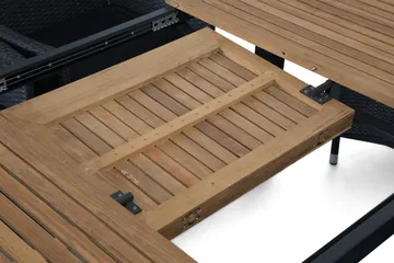 Las Vegas Matgrupp Utomhus 152-210 + 6 Jenny Ställbar Fåtölj - Teak/Svart - Utemöbler & utemiljö - Utegrupp - Matgrupp utomhus