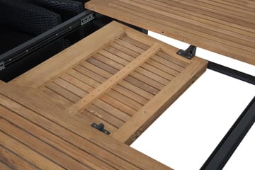 Las Vegas Matgrupp Utomhus 152-210 + 6 Thor Fåtölj - Svart/Teak/Svart - Utemöbler & utemiljö - Utegrupp - Matgrupp utomhus