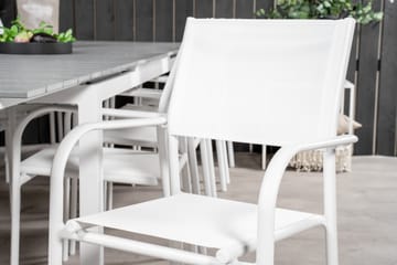 Matgrupp Utomhus Levels 225-325 cm Rektangulär med 10 Santorini Utestolar - Grå - Utemöbler & utemiljö - Utegrupp - Matgrupp utomhus