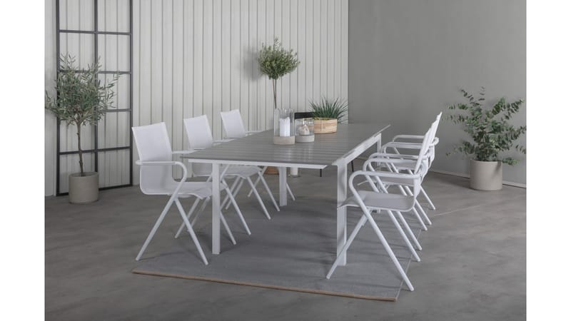 Levels Förlängningsbar Matgrupp 160-240cm + 6 Alina Stolar S - Svart - Utemöbler & utemiljö - Utegrupp - Matgrupp utomhus