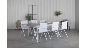 Levels Förlängningsbar Matgrupp 160-240cm + 6 Alina Stolar S - Svart - Utemöbler & utemiljö - Utegrupp - Matgrupp utomhus