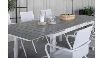 Levels Förlängningsbar Matgrupp 160-240cm + 6 Alina Stolar S - Svart - Utemöbler & utemiljö - Utegrupp - Matgrupp utomhus