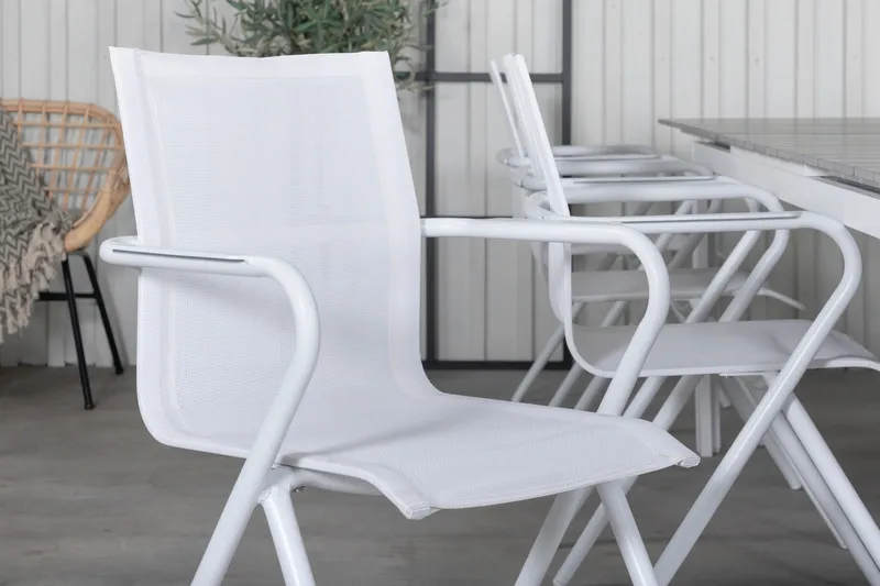 Levels Förlängningsbar Matgrupp 229cm + 8 Alina Stolar Svart - Svart/Grå - Utemöbler & utemiljö - Utegrupp - Matgrupp utomhus