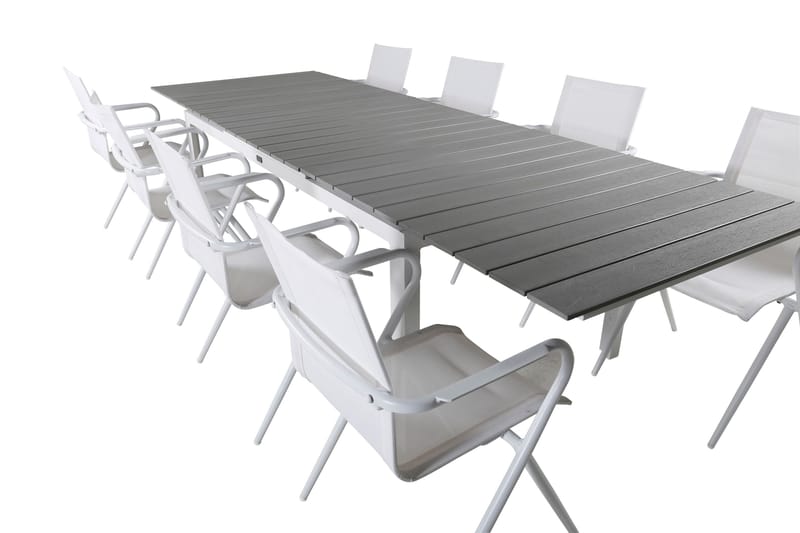Levels Förlängningsbar Matgrupp 229cm + 8 Alina Stolar Svart - Svart/Grå - Utemöbler & utemiljö - Utegrupp - Matgrupp utomhus