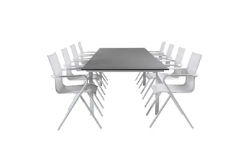 Levels Förlängningsbar Matgrupp 229cm + 8 Alina Stolar Svart - Svart/Grå - Utemöbler & utemiljö - Utegrupp - Matgrupp utomhus