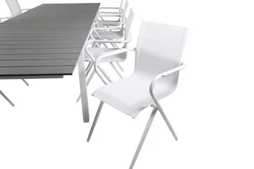 Levels Förlängningsbar Matgrupp 229cm + 8 Alina Stolar Svart - Svart/Grå - Utemöbler & utemiljö - Utegrupp - Matgrupp utomhus