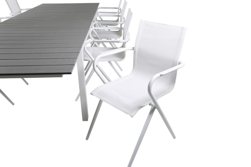 Levels Förlängningsbar Matgrupp 229cm + 8 Alina Stolar Svart - Svart/Grå - Utemöbler & utemiljö - Utegrupp - Matgrupp utomhus
