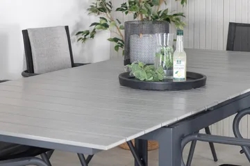 Levels Förlängningsbar Matgrupp Utomhus 160-240cm + 6 Alina Stolar - Svart - Utemöbler & utemiljö - Utegrupp - Matgrupp utomhus