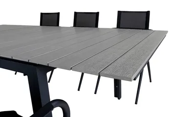 Levels Förlängningsbar Matgrupp Utomhus 160-240cm + 6 Alina Stolar - Svart - Utemöbler & utemiljö - Utegrupp - Matgrupp utomhus