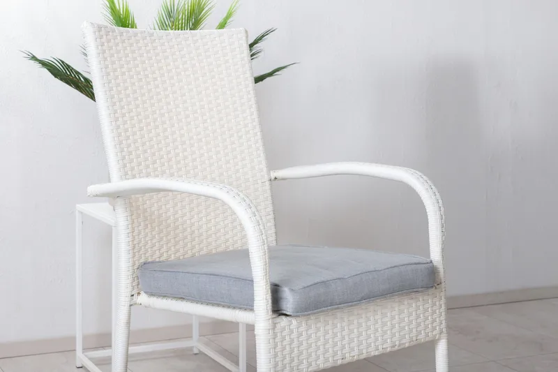 Levels Förlängningsbar Matgrupp Utomhus 160-240cm + 6 Anna Stolar - Vit/Grå - Utemöbler & utemiljö - Utegrupp - Matgrupp utomhus