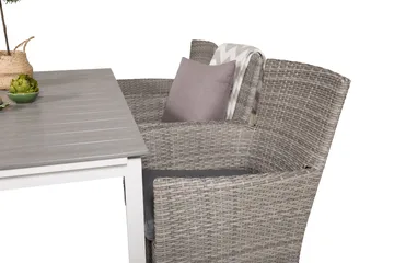 Levels Förlängningsbar Matgrupp Utomhus 160-240cm + 6 Malin Stolar - Grå - Utemöbler & utemiljö - Utegrupp - Matgrupp utomhus