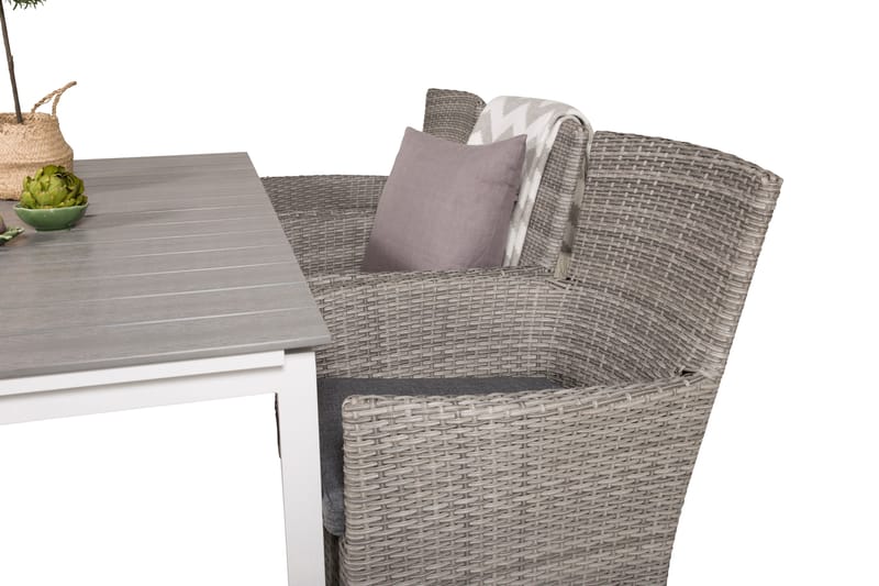 Levels Förlängningsbar Matgrupp Utomhus 160-240cm + 6 Malin Stolar - Grå - Utemöbler & utemiljö - Utegrupp - Matgrupp utomhus