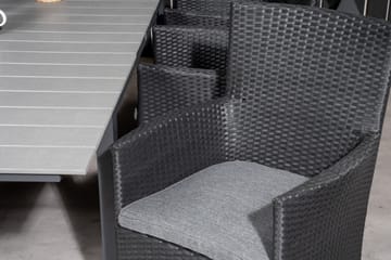 Levels Förlängningsbar Matgrupp Utomhus 160-240cm + 6 Malin Stolar - Natur - Utemöbler & utemiljö - Utegrupp - Matgrupp utomhus