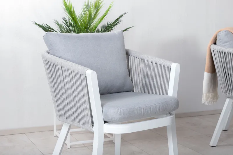 Levels Förlängningsbar Matgrupp Utomhus 160-240cm + 6 Virya Stolar - Grå - Utemöbler & utemiljö - Utegrupp - Matgrupp utomhus