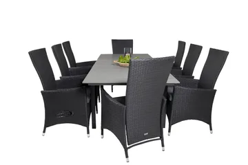 Levels Förlängningsbar Matgrupp Utomhus 160-240cm + 8 Padova Stolar - Natur - Utemöbler & utemiljö - Utegrupp - Matgrupp utomhus