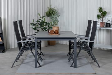 Levels Förlängningsbar Matgrupp Utomhus 160cm + 4 Albany Stolar - Brun/Vit - Utemöbler & utemiljö - Utegrupp - Matgrupp utomhus