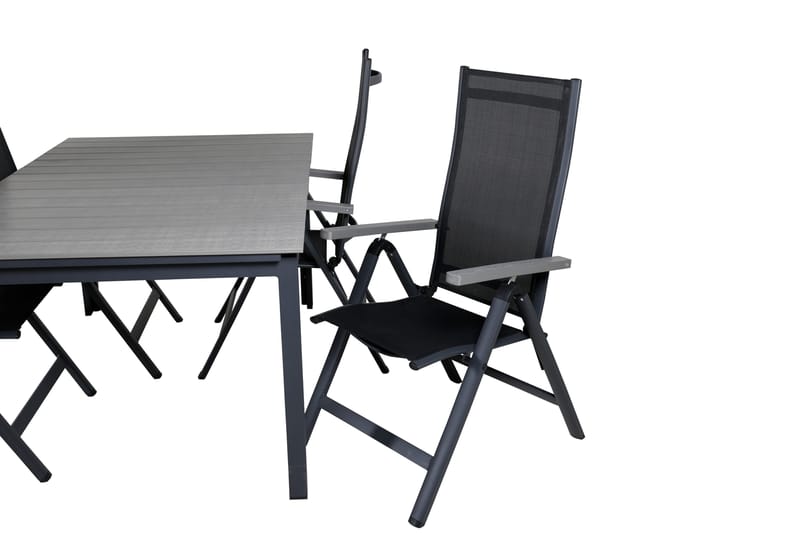 Levels Förlängningsbar Matgrupp Utomhus 160cm + 4 Albany Stolar - Brun/Vit - Utemöbler & utemiljö - Utegrupp - Matgrupp utomhus