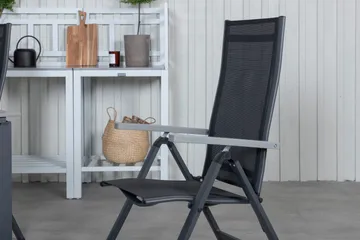 Levels Förlängningsbar Matgrupp Utomhus 160cm + 4 Albany Stolar - Brun/Vit - Utemöbler & utemiljö - Utegrupp - Matgrupp utomhus